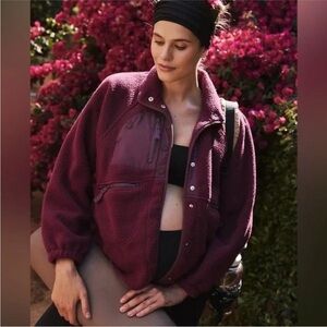 FP Movement by Free People Deep Purple Teddy Jacket